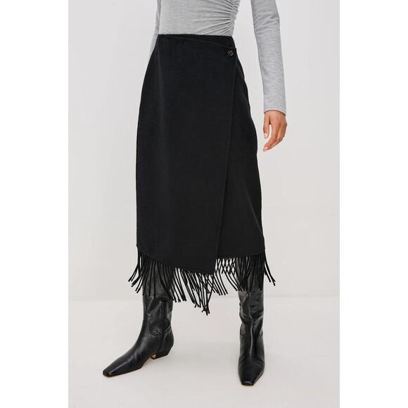 NEW RAILS odette midi skirt in black